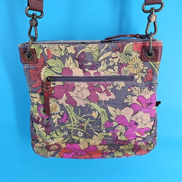 🌿 Sakroots Patchwork Canvas & Leather Crossbody - Picture 5 of 15